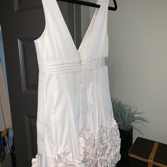 BCBGMaxAzria Cream Ruffle Mini Dress - Picture 2 of 7